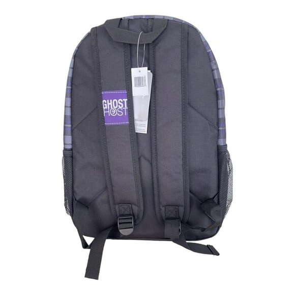 Disney Parks Tomb Sweet Tomb Plaid Haunted Mansion Leota Ghosts Patches Backpack - Picture 4 of 9